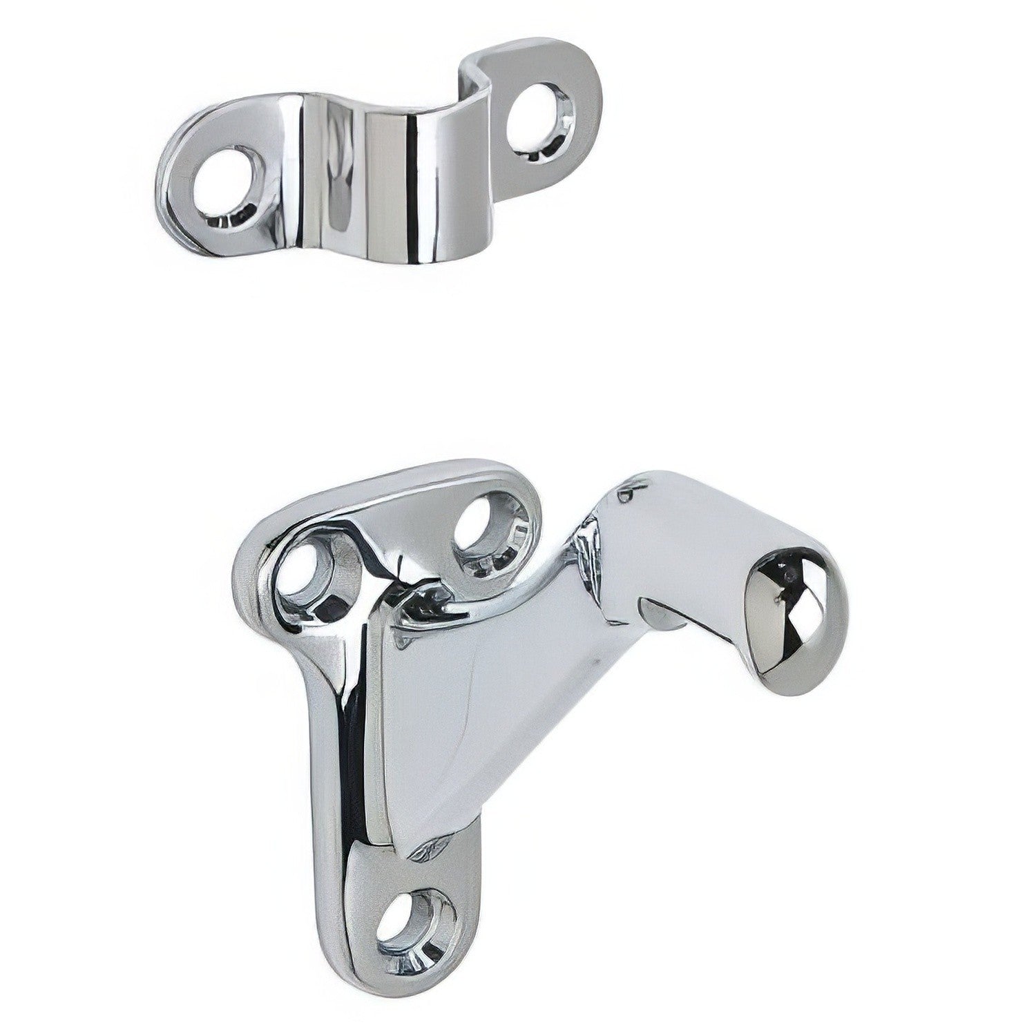 Ives 059B Solid Brass Handrail Bracket with Base Size 2-1/4" x 1-3/8" and Base to Center of Rail of 2-7/16"