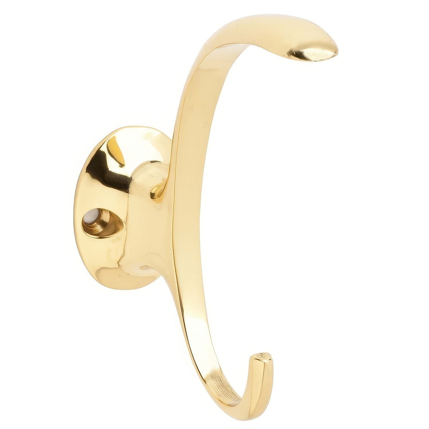 Ives 574B Contemporary 4-3/4" Height Cast Brass Coat and Hat Hook with 3-3/4" Projection