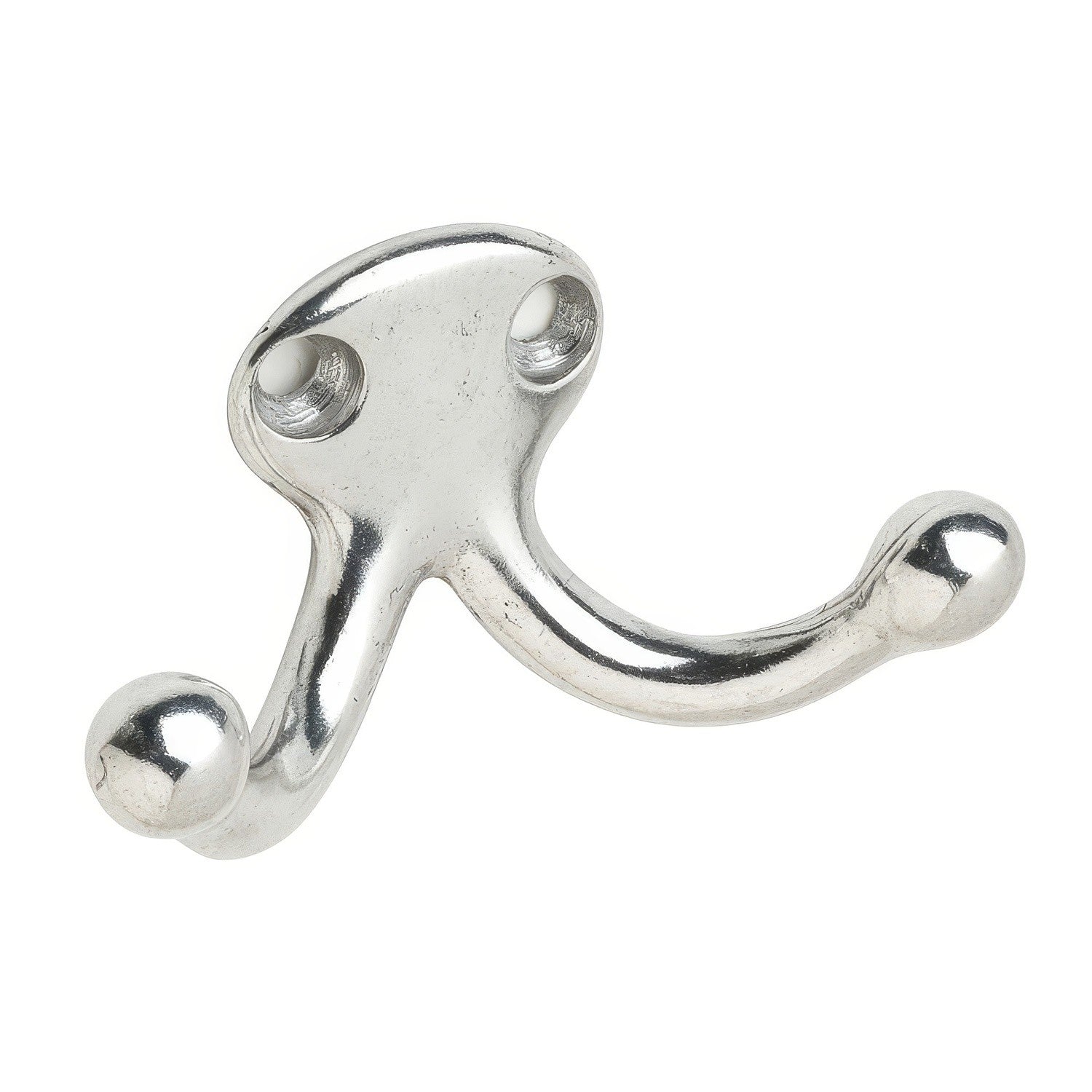 Ives 582A Low Profile Double Cast Aluminum Wardrobe Hook with 1-3/32" Projection