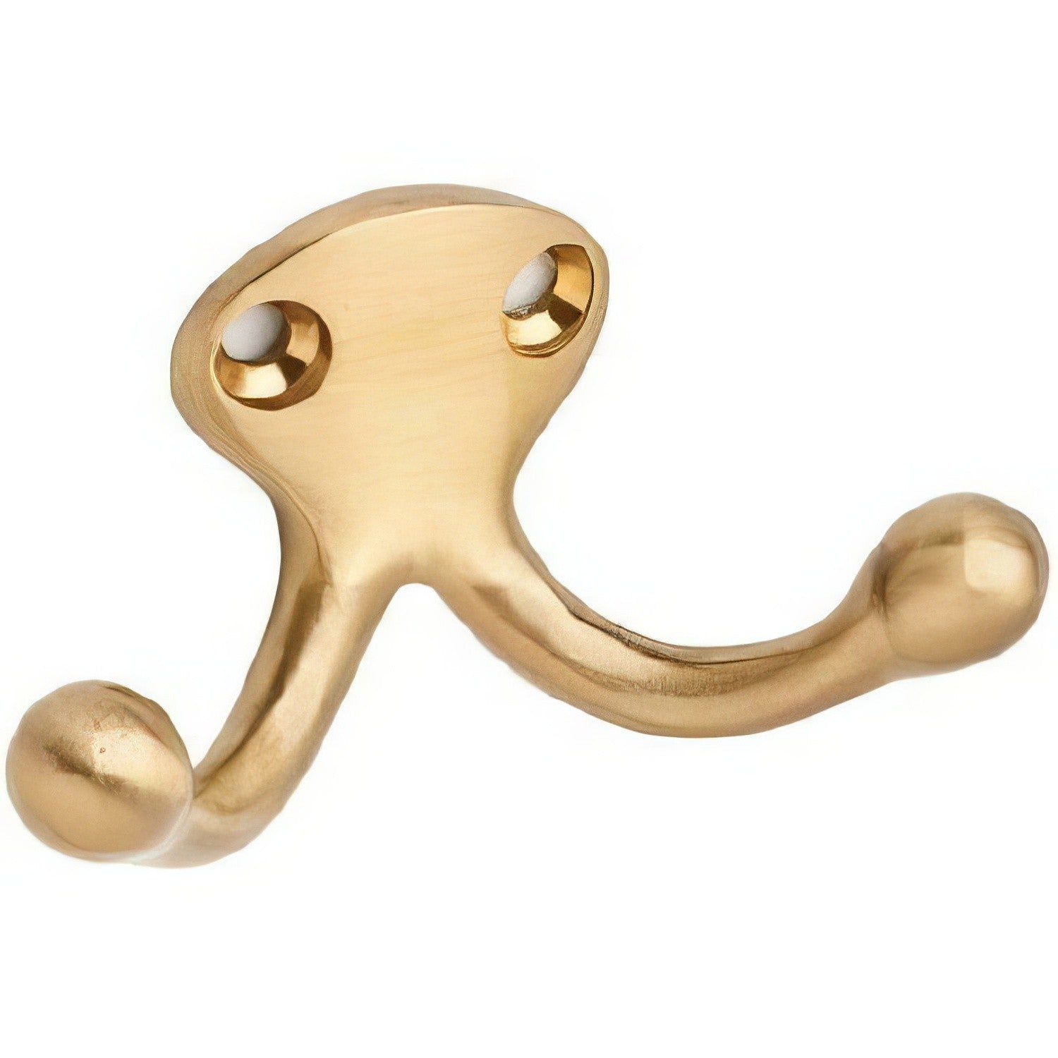 Ives 582B Low Profile Double Cast Brass Wardrobe Hook with 1" Projection