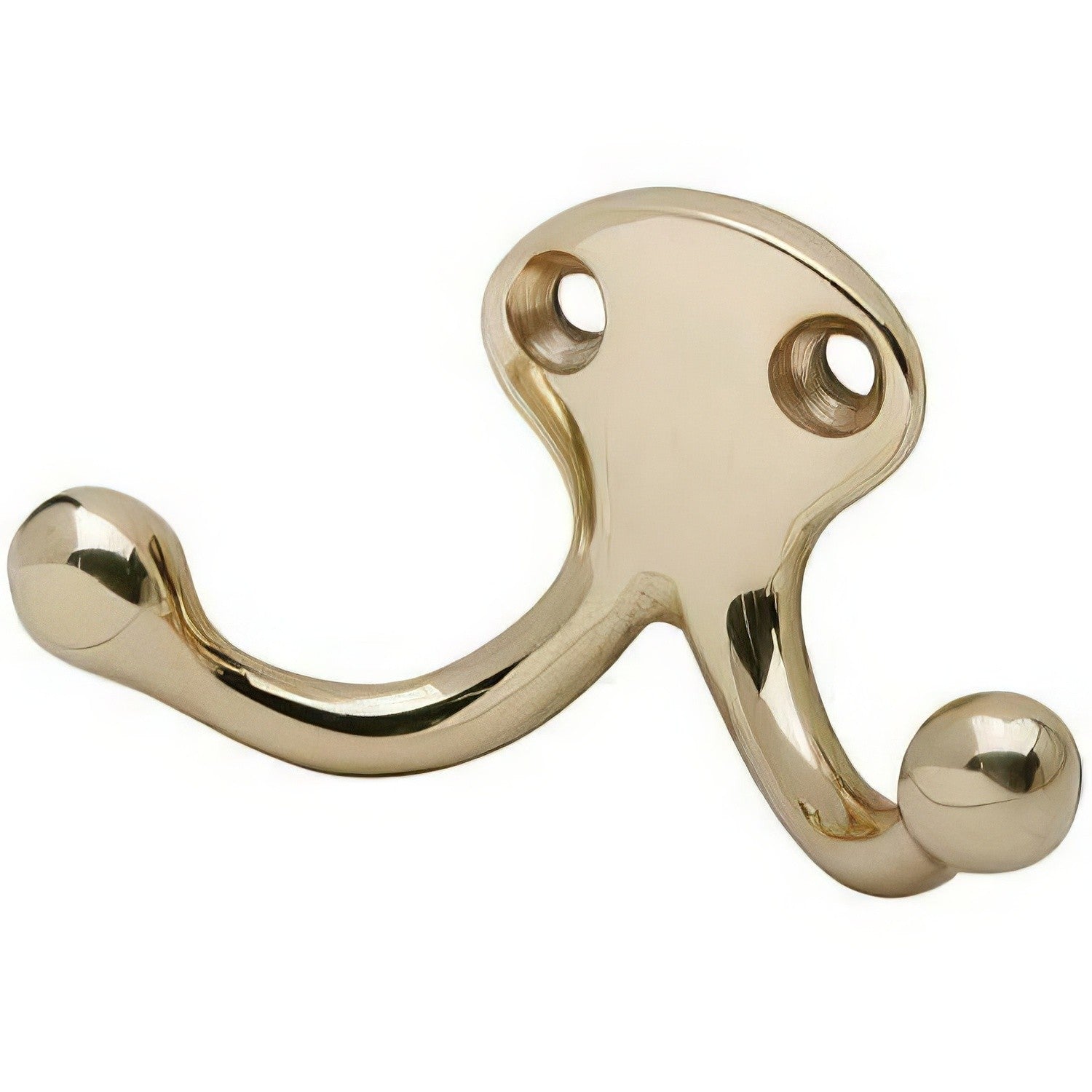 Ives 582B Low Profile Double Cast Brass Wardrobe Hook with 1" Projection