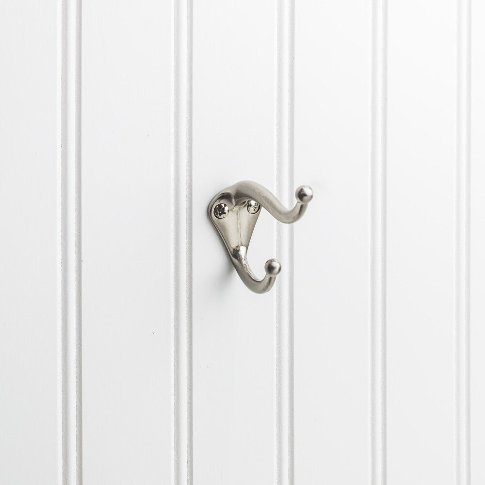 Elements 2-5/16" Double Zinc Wall Mount Coat Hook