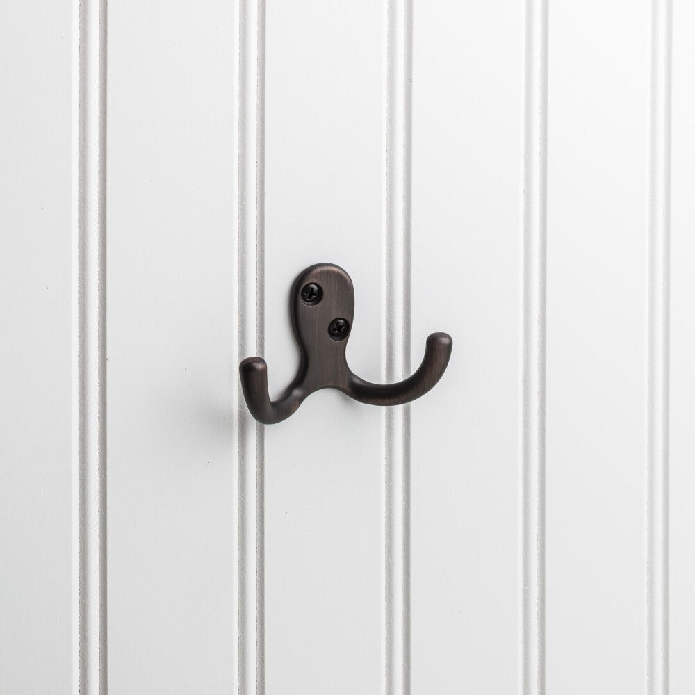 Elements 1-7/8" Double Zinc Wall Mount Coat Hook