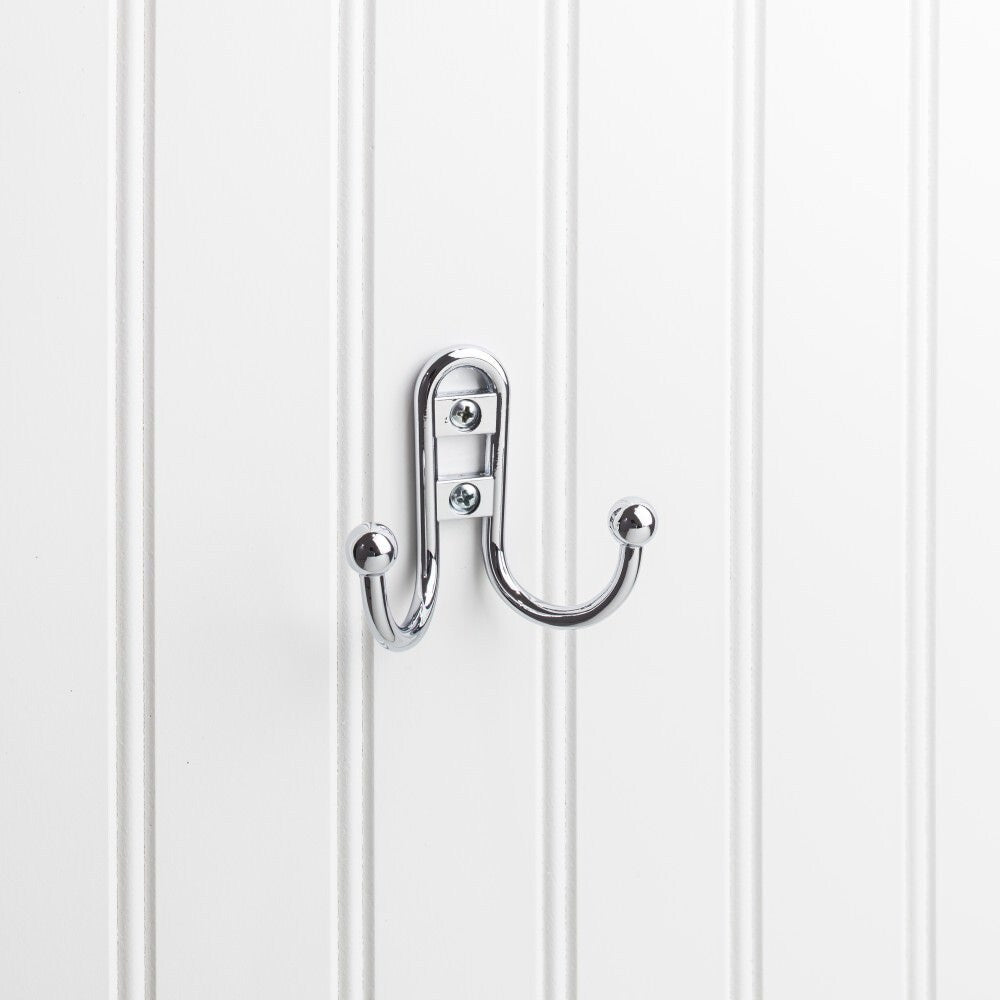 Elements 2-9/16" Double Zinc Wall Mount Coat Hook