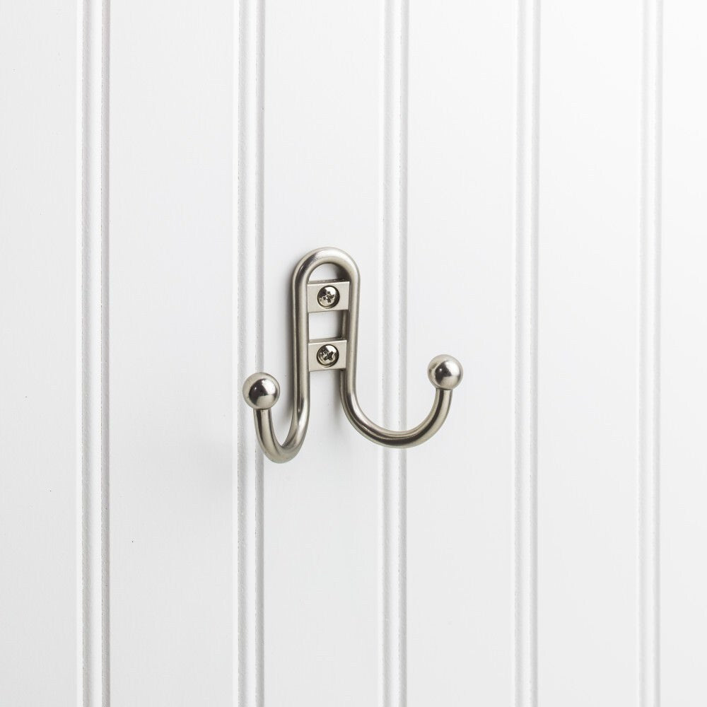 Elements 2-9/16" Double Zinc Wall Mount Coat Hook