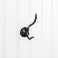 Elements 3-13/16" Double Zinc Wall Mount Decorative Coat Hook