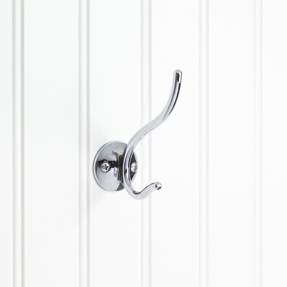 Elements 3-13/16" Double Zinc Wall Mount Decorative Coat Hook