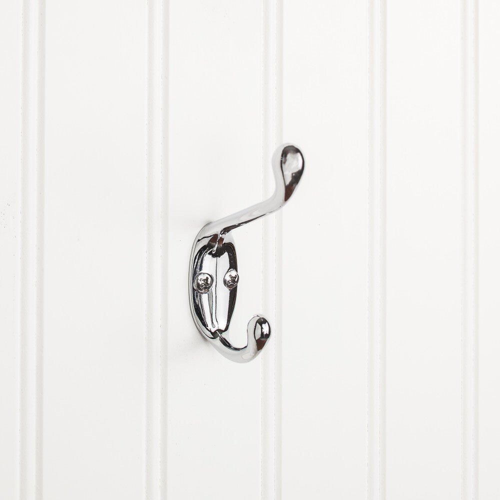 Elements 3-3/8" Double Zinc Wall Mount Coat Hook