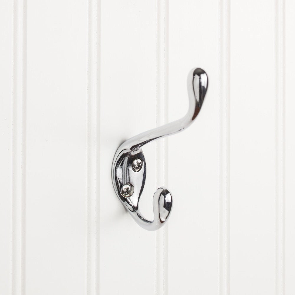 Elements 4-1/2" Double Zinc Wall Mount Coat Hook