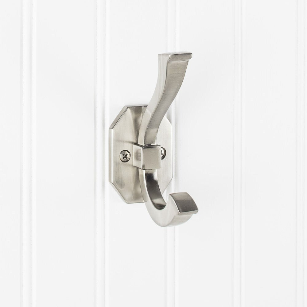 Elements 4-5/16" Double Zinc Wall Mount Hook