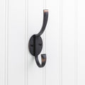 Elements 5-7/8" Double Zinc Wall Mount Decorative Coat Hook
