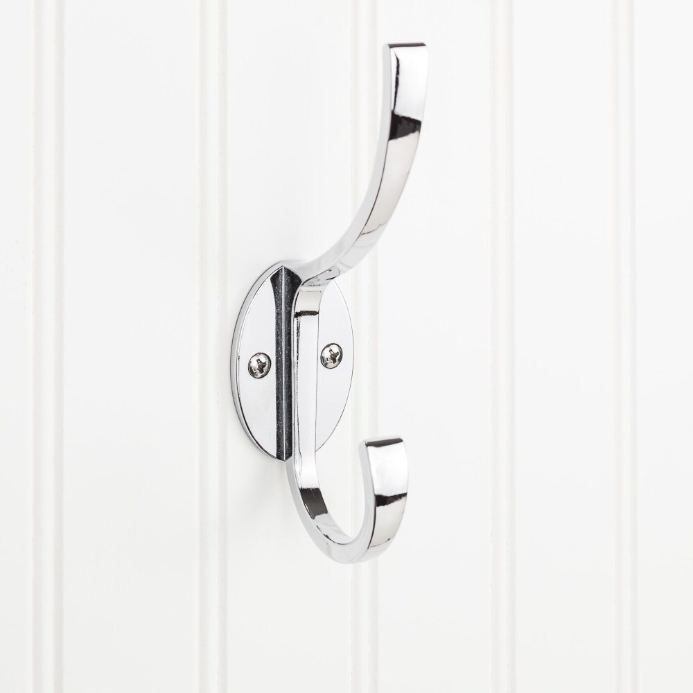 Elements 5-7/8" Double Zinc Wall Mount Decorative Coat Hook
