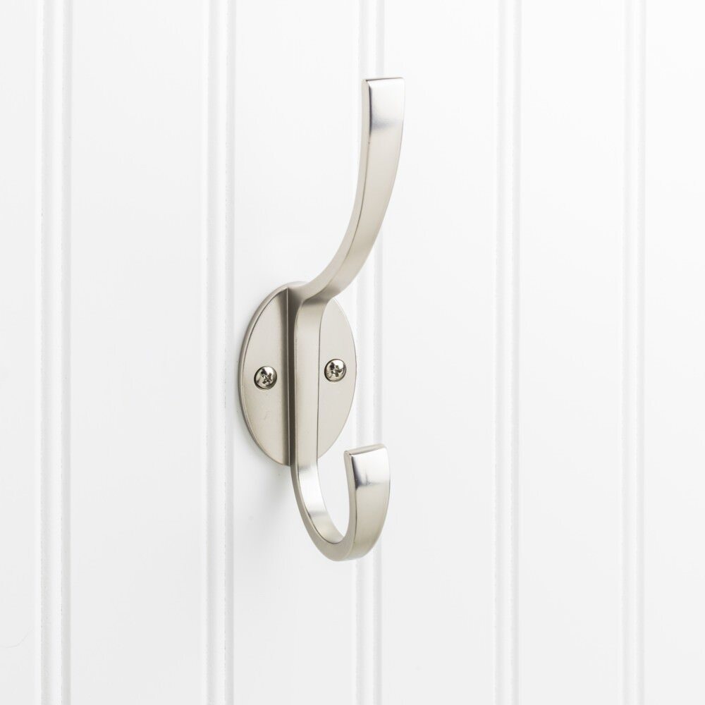 Elements 5-7/8" Double Zinc Wall Mount Decorative Coat Hook