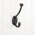 Elements 5-1/2" Double Zinc Wall Mount Decorative Coat Hook