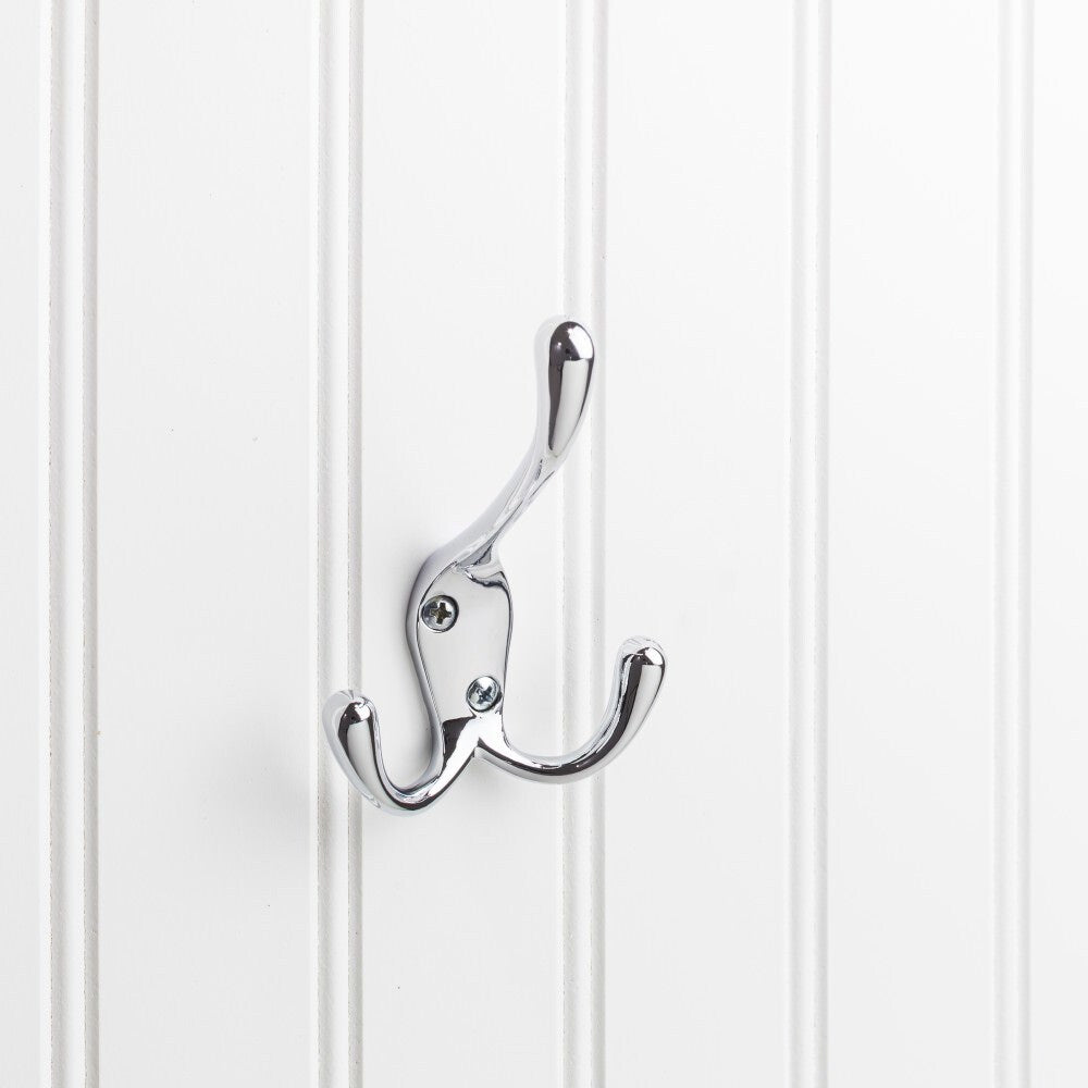 Elements 4" Triple Zinc Wall Mount Coat Hook