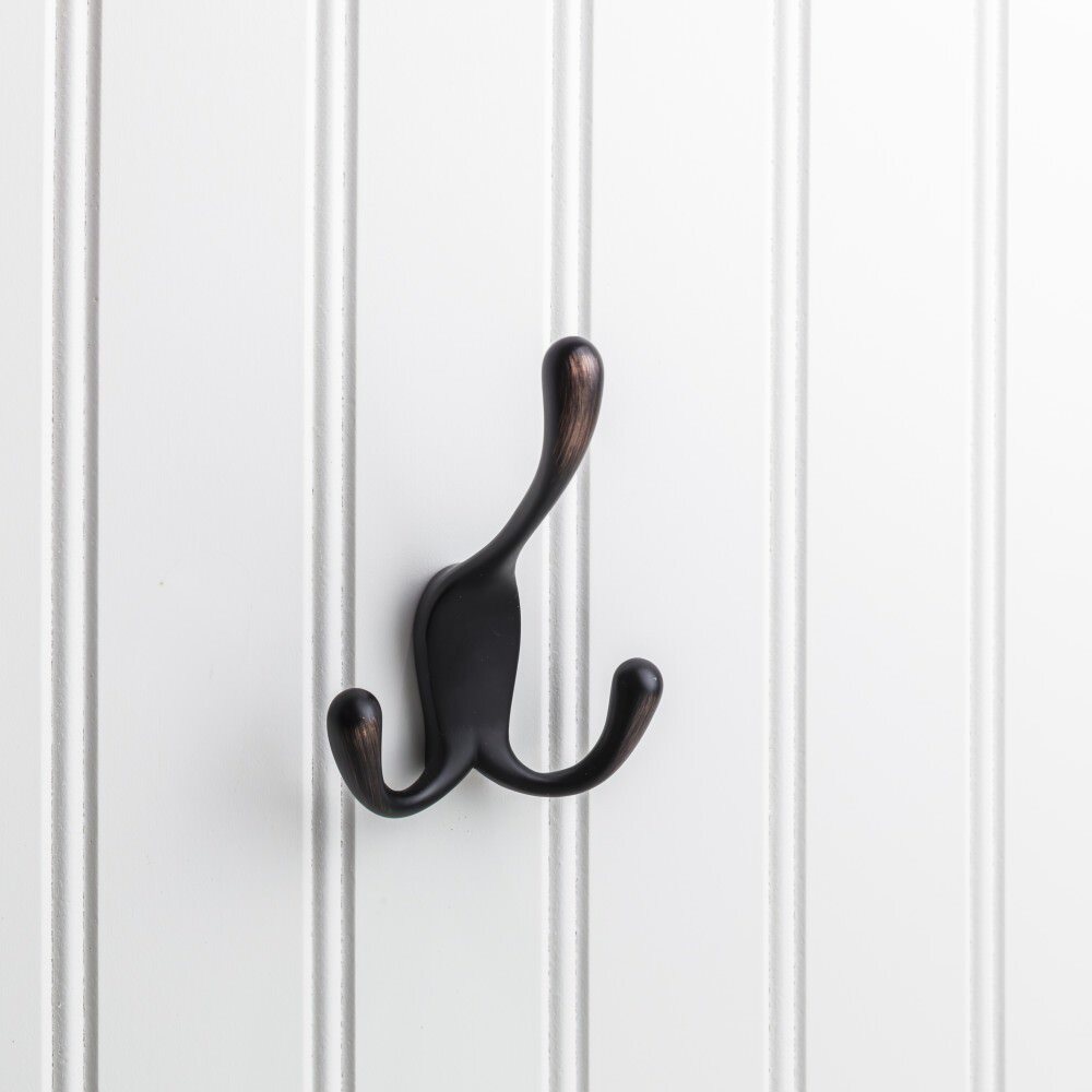 Elements 4" Triple Zinc Concealed Mount Coat Hook